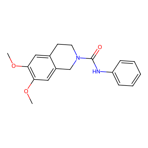 6,7-dimethoxy-N-phenyl-3,4-dihydro-1H-isoquinoline-2-carboxamide structure