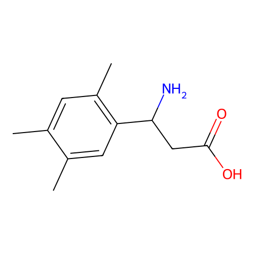 3-amino-3-(2,4,5-trimethylphenyl)propanoic Acid structure