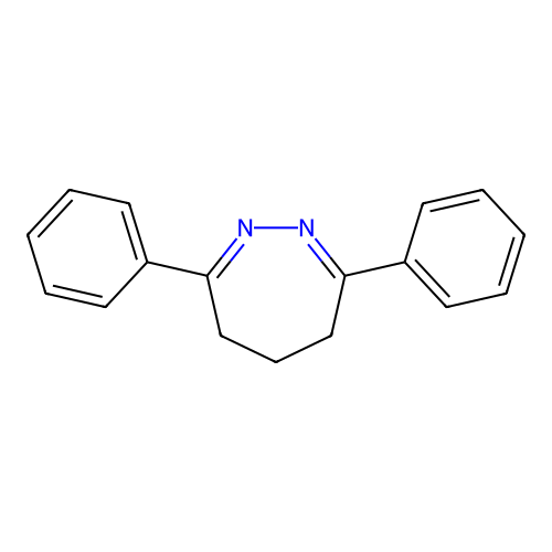 3,7-diphenyl-5,6-dihydro-4H-1,2-diazepine structure