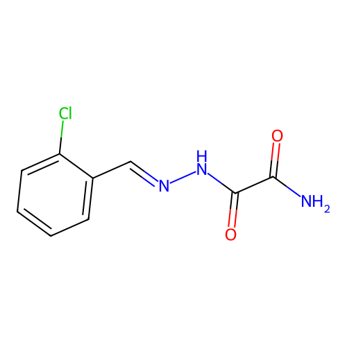 Acetic acid, aminooxo-, ((2-chlorophenyl)methylene)hydrazide, (E)- structure