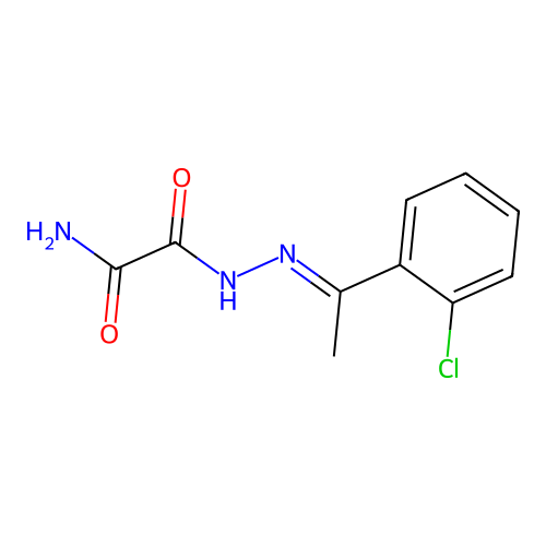 Acetic acid, aminooxo-, (1-(2-chlorophenyl)ethylidene)hydrazide, (E)- structure