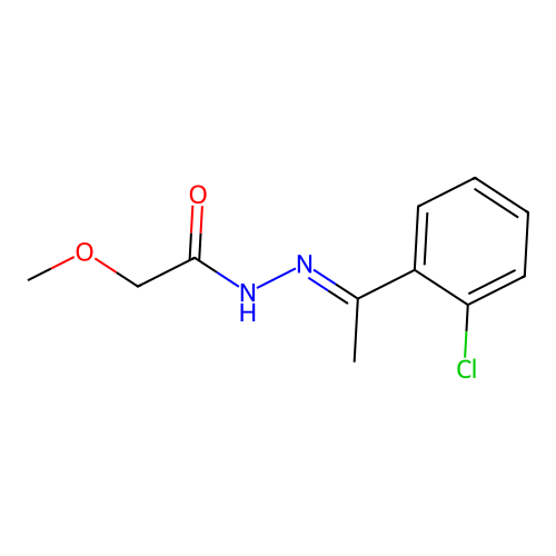 Acetic acid, methoxy-, (1-(2-chlorophenyl)ethylidene)hydrazide, (E)- structure