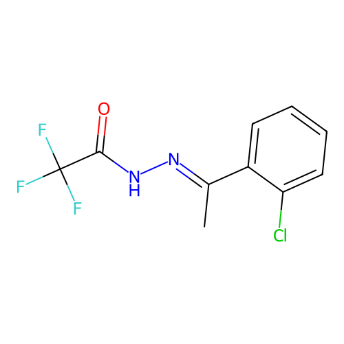 Acetic acid, trifluoro-, (1-(2-chlorophenyl)ethylidene)hydrazide, (E)- structure