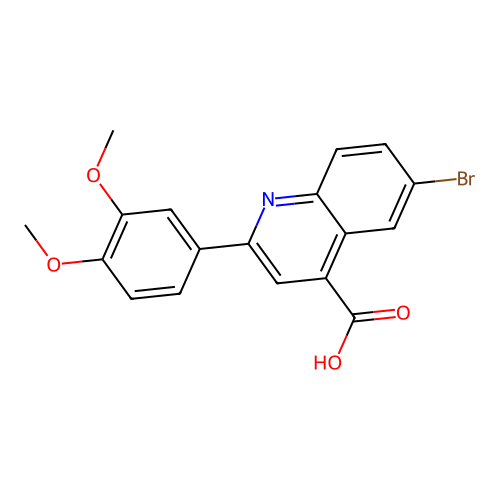 6-bromo-2-(3,4-dimethoxyphenyl)quinoline-4-carboxylic Acid structure
