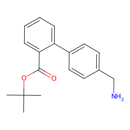 4'-(Aminomethyl)-biphenyl-2-carboxylic acid 1,1-dimethylethyl ester structure