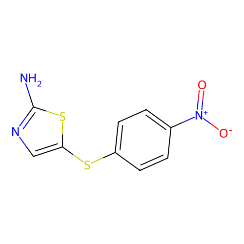 2-Amino-5-(4-nitrophenylthio)thiazole structure
