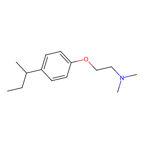 N,N-二甲基-2-(4-仲丁基苯氧基)乙胺 structure