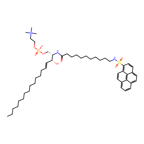 N-(11-(1-Pyrene)sulfonylaminoundecanoyl)sphingomyelin structure