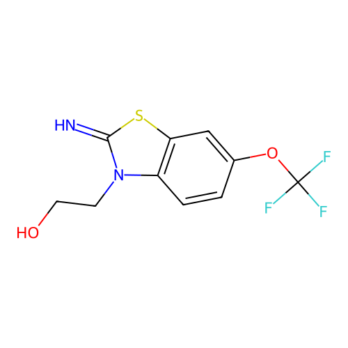 3-(2-Hydroxyethyl)-2-imino-6-trifluoromethoxybenzothiazoline structure