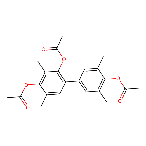 2',4'-Bis(acetyloxy)-3,3',5,5'-tetramethyl[1,1'-biphenyl]-4-yl acetate structure