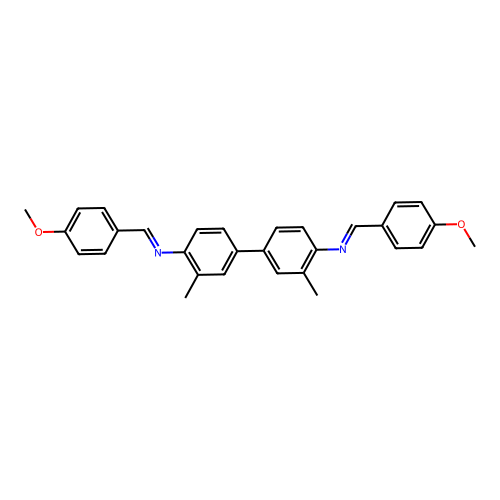 N,N'-Bis(4-methoxybenzylidene)-3,3'-dimethylbenzidine structure