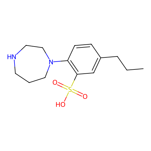 2-(1,4-Diazepan-1-yl)-5-propylbenzenesulfonic acid structure