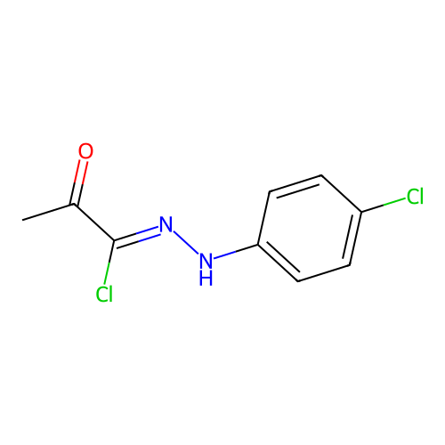 N-(4-chlorophenyl)-2-oxopropanehydrazonoyl chloride structure