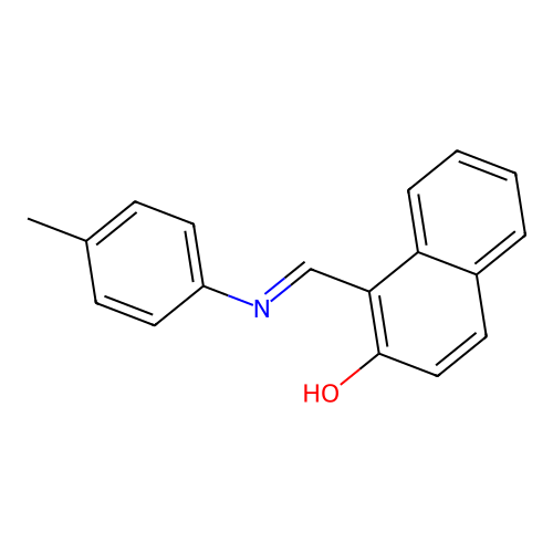 1-((p-Tolylimino)methyl)naphthalen-2-ol structure
