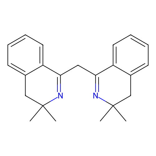 Bis(3,3-dimethyl-3,4-dihydroisoquinolin-1-yl)methane structure