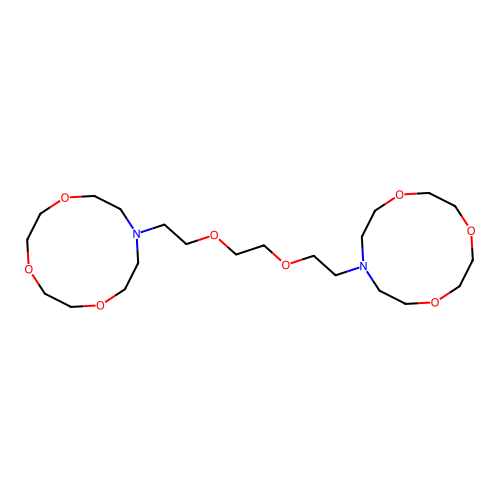 1,8-Bis(1,4,7-trioxa-10-aza-cyclododec-10-yl)-3,6-dioxaoctane structure