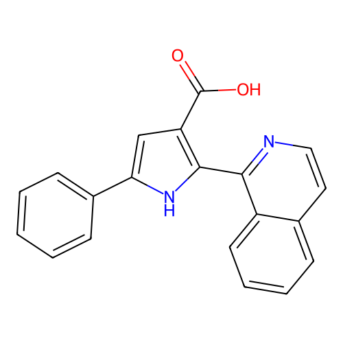 2-(Isoquinolin-1-yl)-5-phenyl-1h-pyrrole-3-carboxylic acid structure