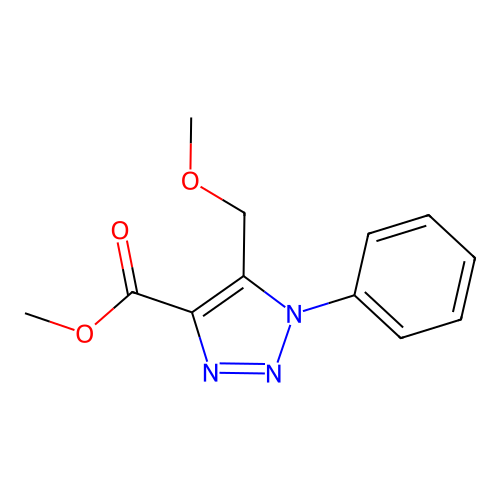 Methyl 5-(methoxymethyl)-1-phenyltriazole-4-carboxylate structure