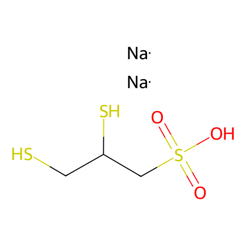 Disodium 2,3-dimercapto-1-propanesulfate structure