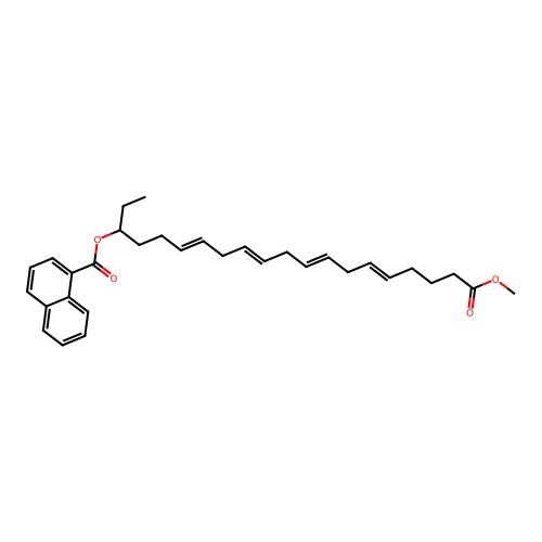 18-Naphthoyl-5,8,11,14-eicosatetraenoic acid methyl ester structure