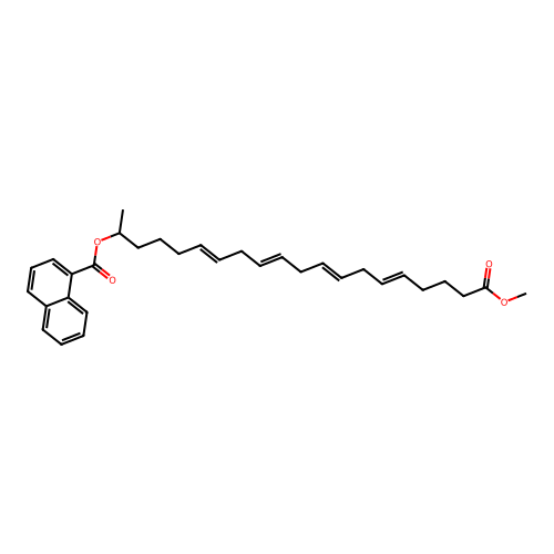 19-Naphthoyl-5,8,11,14-eicosatetraenoic acid methyl ester structure