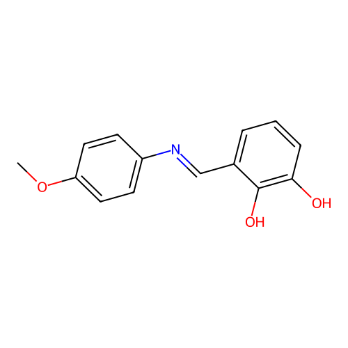 3-{[(4-Methoxyphenyl)imino]methyl}-1,2-benzenediol structure