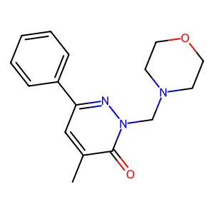 3(2H)-Pyridazinone, 4-methyl-2-morpholinomethyl-6-phenyl- structure