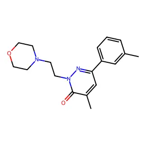 4-Methyl-6-(3-methylphenyl)-2-[2-(4-morpholinyl)ethyl]-3(2H)-pyridazinone structure
