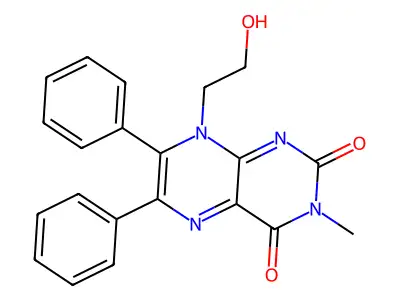 8-(2-Hydroxyethyl)-3-methyl-6,7-diphenyl-pteridine-2,4-dione structure