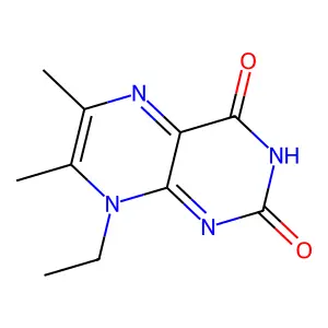 8-Ethyl-6,7-dimethylpteridine-2,4-dione structure