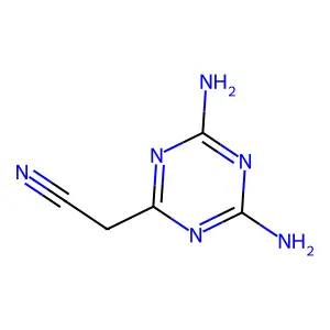 2-(二氨基-1,3,5-三嗪-2-基)乙腈 structure