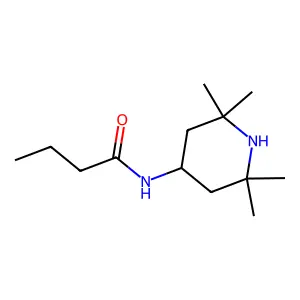 N-(2,2,6,6-tetramethylpiperidin-4-yl)butanamide structure