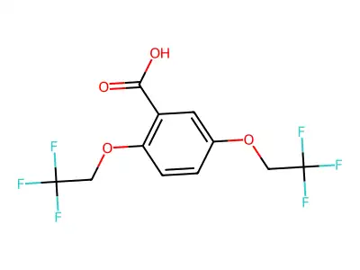 2,5-bis(2,2,2-trifluoroethoxy)benzoic Acid structure