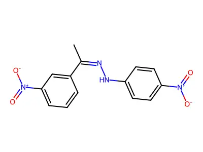 1-(3-Nitrophenyl)ethanone 2-(4-nitrophenyl)hydrazone structure
