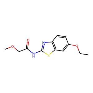 N-(6-ethoxy-1,3-benzothiazol-2-yl)-2-methoxyacetamide structure