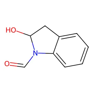 1H-Indole-1-carboxaldehyde, 2,3-dihydro-2-hydroxy- structure