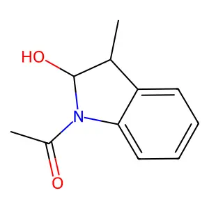 2-Indolinol, 1-acetyl-3-methyl- structure