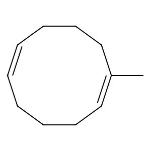1,6-Cyclodecadiene, 1-methyl-, (E,E)- structure