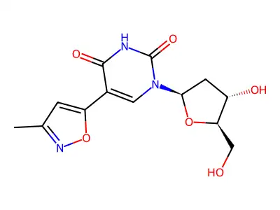 2'-Deoxy-5-(3-methyl-5-isoxazolyl)uridine structure