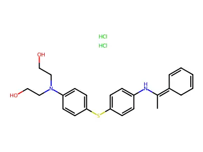 2,2'-((4-((4-(4-Quinolinylamino)phenyl)thio)phenyl)imino)bis-ethanol dihydrochloride structure