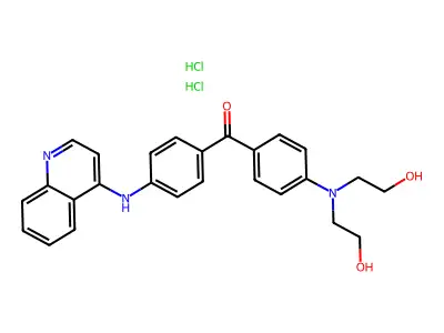 [4-(bis phenyl]-[4- phenyl]methanonedihydrochloride structure