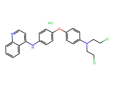 N-(4-(4-(Bis(2-chloroethyl)amino)phenoxy)phenyl)-4-quinolinamine monohydrochloride structure
