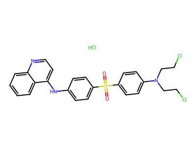 N-(4-((4-(Bis(2-chloroethyl)amino)phenyl)sulfonyl)phenyl)-4-quinolinamine monohydrochloride structure