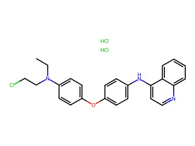 N-[4-[4-(4-chlorobutan-2-ylamino)phenoxy]phenyl]quinolin-4-amine;dihydrochloride structure