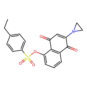2-Aziridinyl-1,4-naphthoquinon-5-yl 4-ethylbenzenesulfonate structure