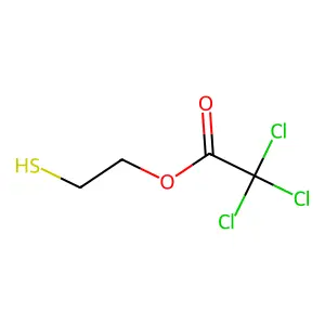 Acetic acid, 2,2,2-trichloro-, 2-mercaptoethyl ester structure