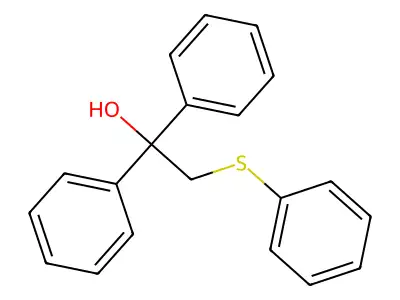 1,1-Diphenyl-2-phenylsulfanylethanol structure