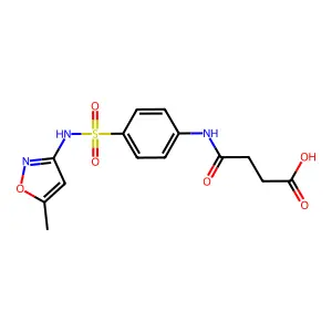 3-({4-[(5-Methyl-1,2-oxazol-3-yl)sulfamoyl]phenyl}carbamoyl)propanoic acid structure