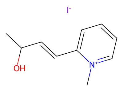 2-(3-Hydroxybut-1-enyl)-1-methylpyridinium iodide structure