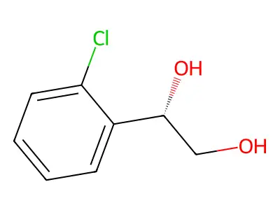 (1S)-1-(2-chlorophenyl)ethane-1,2-diol structure